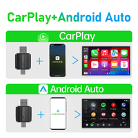 Adaptador Inalámbrico CarPlay y Android Auto 2 en 1, Caja Inteligente para Autos con CarPlay Cableado, Sistemas Inteligentes para Autos
