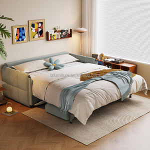 Canapé-lit convertible 3 places de luxe en tissu, design moderne et compact, idéal pour les appartements et l'hôtellerie - Product Image 4