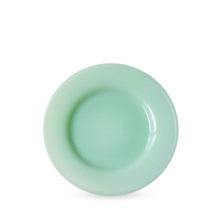 Assiettes en verre de jade vert, rose, violet, blanc, opale, assiettes à dîner, assiettes en verre laiteux pour mariage
