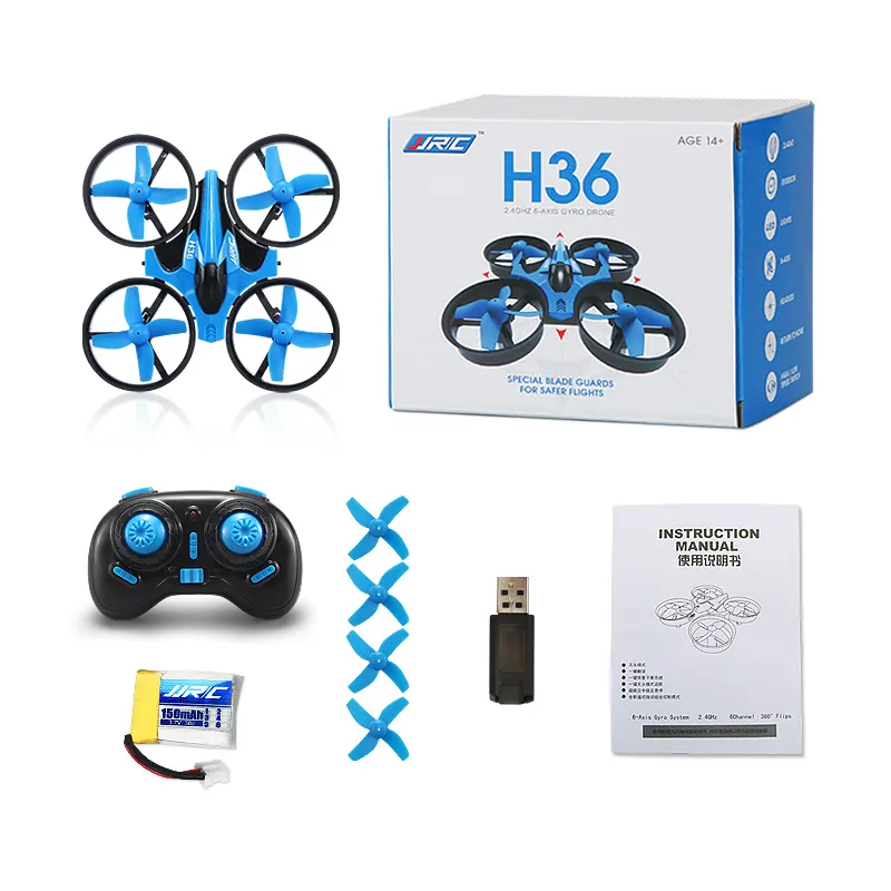 H36 Pocket RC Drones 2.4GHz 4CH 6 Axis Gyro Mini Quadcopter With Headless Mode Helicopter