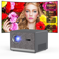 Proyector LCD CRE CR53 Compatible con 4K, Resolución Nativa de 1080P, Android 11 Integrado, Altavoces de 5W*2, Enfoque Automático, 7500 Lúmenes