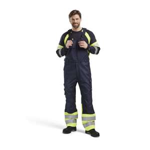 BLAKLADER - 260515198933C54 Pantalon à bretelles en acier inhérent Bleu marine/jaune-Vêtements de travail résistants aux flammes EAN 7330509844380 - Product Image 3