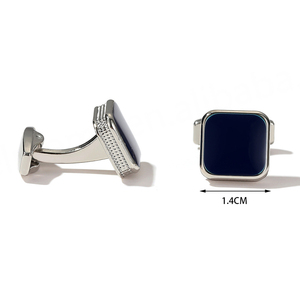 Mancuernillas de Lujo para Hombre, Elegantes, Cuadradas con Bordes en Relieve, Diseño Simple, Disponibles en 4 Colores, Accesorios para Camisa - Product Image 4