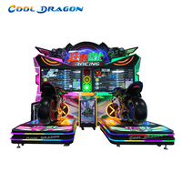 Machine de jeu d'arcade Crazy Rider, simulateur de course de moto dynamique, compétitif à deux joueurs, anglais, garantie 1 an, fabricant direct