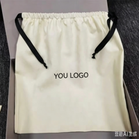 Tas Muslin Kantong Serut Penutup Debu Tas Hadiah Laris Manis Ukuran Besar Katun Organik untuk Tas Tangan Logo Custom Cetak Katun Alami