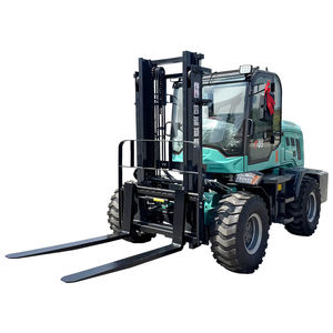 Forklift Listrik Kecil untuk Penggunaan Off-Road 4x4 4WD Kemampuan Medan Kasar Penuh - Product Image 2