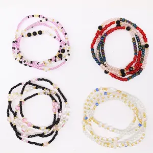 Gaby quality belt waist chain women elastic thread Beach beads chain Colorful Waist Beads jewelry Belly body chain