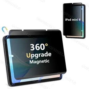 Película de pantalla antiespía magnética extraíble de 4 vías, película antideslumbrante mate, Protector de pantalla de privacidad para tableta de 360 grados para iPad mini 6