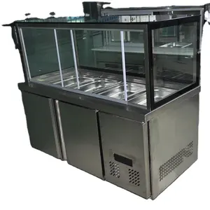 Refrigerador de exhibición para bar, nuevo diseño, para preparar ensalada, a la venta