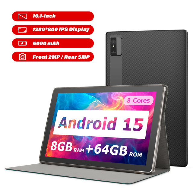 5G WiFi 10.1 Inch Tablet PC Android 15 OS 8GB RAM 64GB ROM Big Battery 5000mAh Android Tablet Factory Price