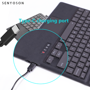 Funda Magnética Desmontable SYX con Trackpad Multitáctil, Ranura para Lápiz Delgada, Resistente a Golpes, para <span class=keywords><strong>Surface</strong></span> <span class=keywords><strong>Pro</strong></span> 4 5 6 <span class=keywords><strong>7</strong></span> con Teclado - Product Image 3