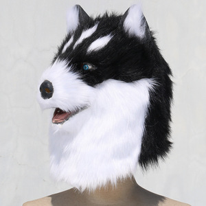 Máscara de Husky de Peluche, Talla Única, Accesorio para Disfraz de Halloween - Product Image 3