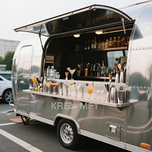 Remorque mobile en acier inoxydable avec miroir, robuste et dotée de roulements, pour usine d'assaisonnage, vignetterie, camion de crème glacée et chariot alimentaire - Product Image 4