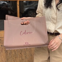 Sacs de shopping en plastique LDPE avec poignée découpée, imprimés avec un logo personnalisé, pour boutique, cadeaux, magasins de vêtements