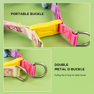 Hot Sale <span class=keywords><strong>Rainbow</strong></span> Gradiente Pet Arnês Ajustável PVC Chest Strap com Parafusos Reforçados Durable Nylon Straps para Cães Gatos - Product Image 4
