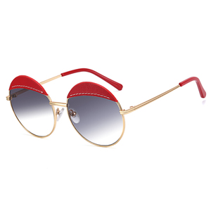 Gafas <span class=keywords><strong>de</strong></span> <span class=keywords><strong>Sol</strong></span> Redondas <span class=keywords><strong>de</strong></span> Metal para <span class=keywords><strong>Mujer</strong></span> MS 93340, Diseño <span class=keywords><strong>2022</strong></span>, con <span class=keywords><strong>Lentes</strong></span> Degradados, Elegantes Gafas <span class=keywords><strong>de</strong></span> <span class=keywords><strong>Sol</strong></span> <span class=keywords><strong>de</strong></span> Cuero para <span class=keywords><strong>Mujer</strong></span> - Product Image 2