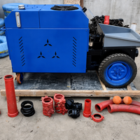 Pompe à béton hydraulique HL-10R, petite pompe à béton portable pour le transport continu en pipeline