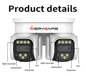 Werysafe icam365 4G Wifi 8MP 4K không dây ngoài trời ống kính kép nhà cảm biến chuyển động an ninh CCTV <span class=keywords><strong>IP</strong></span> máy ảnh - Product Image 3