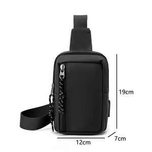 Sac bandoulière unisexe en nylon personnalisé avec logo, petit sac de poitrine pour téléphone portable, idéal pour le sport et les activité<span class=keywords><strong>s</strong></span> de plein air - Product Image 6