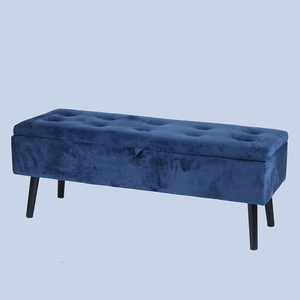 Tabouret avec repose-pieds en bois, meuble <span class=keywords><strong>de</strong></span> rangement en tissu, grand format, bon marché - Product Image 1