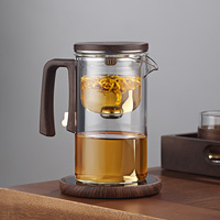 Tasse à thé en verre magnétique, résistante à la chaleur, avec filtre intégré pour la préparation du thé et l'absorption des bulles