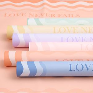 58*58cm/Pcs 20pcs/Lot Korean Style Waterproof <b>Plastic</b> Colorful <b>Thick</b> Floral Bouquet Packaging Paper <b>Sheet</b> for Valentine's Day - Product Image 3