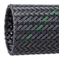 Gaine de câble tressée en PET haute élasticité, résistante à l'usure, extensible, ignifuge V0 pour faisceau de câbles