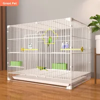 Cage à oiseaux grande pour usage domestique, cage d'élevage pour oiseaux en fil métallique pour perroquets, émeraillons, perruches, calopsittes, cailles, pigeons, lapins