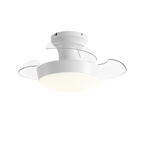 Invisible <b>Ceiling</b> Fan <b>Light</b> Full Spectrum Eye Friendly Small Blades Quiet Cream Color For Bedroom Study - Product Image 3