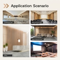 Panneaux muraux décoratifs insonorisants et ignifuges en polymère de carbone à rainures pour le traitement acoustique des cinémas maison