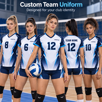 Maillot de volley-ball personnalisé pour femmes, manches courtes, design imprimé intégral, uniforme d'équipe sublimé, club et école, OEM
