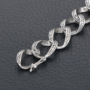 European American Hip Hop Retro <b>Titanium</b> Steel Bracelet S Pattern <b>Chain</b> Men's Gothic Style CE231 1 - Product Image 3