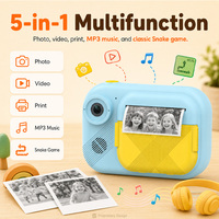 Appareil photo instantané portable pour enfants, écran de 3,5 pouces, double objectif, caméra vidéo selfie, lecteur MP3, outil photo créatif