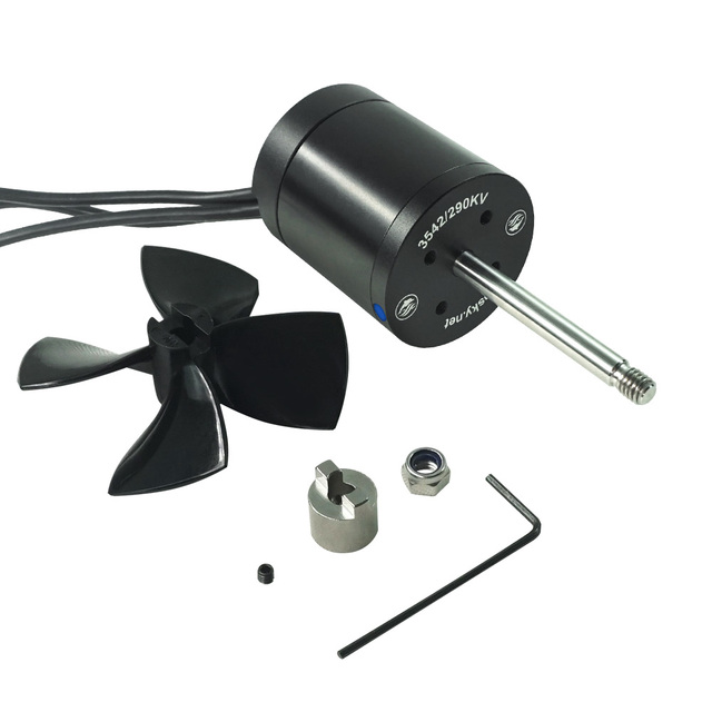 Modar 3542 3-12S 290KV 360W Waterproof With Propeller Brushless DC Motor for Underwater Thruster/Teal Duck Decoy