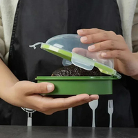 Avocat Boîte De Rangement Cuisine Alimentaire Gain De Place Conteneur Organisateur De Légumes Réutilisable En Plastique Fruits Légumes Conteneurs Verts