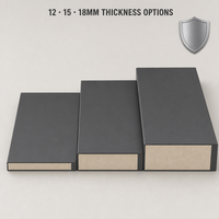 Panneaux décoratifs mats en MDF mélaminé couleur unie personnalisée (noir/blanc/gris) pour la décoration intérieure moderne