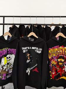 DAT IS EEN GROOT AANTAL hoestsiroop bedrukte 100% katoenen wintercasual hoodie met digitale print, anti-pilling, losse pasvorm - Product Image 1