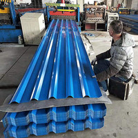 Tôles de Toiture en Acier Galvanisé Prépeintes, Tuiles Métalliques Ondulées pour la Construction d'Entrepôts et d'Usines