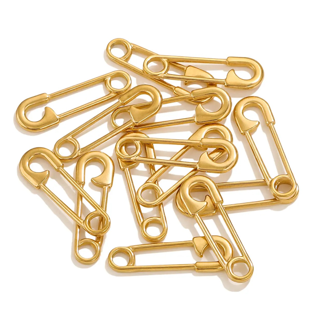 safety pin necklace oversized stainless steel