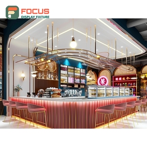 Freestanding Coffee Service <b>Counter</b> Checkout Shelf Condiment Area Store Cafe <b>Counter</b> Display - Product Image 4