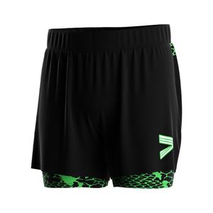 Shorts de sport décontractés Jiujitsu Bjj à double couche 2 en 1 pour femme et homme, shorts de course à double couche - Product Image 1