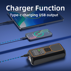 Gonfleur de pneus sans fil T05 ABS avec batterie externe 4000 mAh, 80 W, 30 L/min, affichage numérique LED et moniteur de pression des pneus pour voitures et motos - Product Image 4