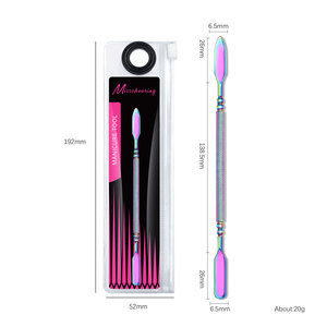 Cross-Border Russian Double-Head Nail <b>File</b> Cuticle Pusher Remover Tool Manicure Trimming Dead Skin Individually Packaged - Product Image 5