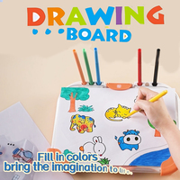 Tableau de dessin à projection LED MILI pour enfants, jouet éducatif portable, projecteur de croquis, jouet d'apprentissage artistique pour les tout-petits