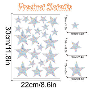 Adesivi <span class=keywords><strong>Murali</strong></span> in PVC con Design delle Fasi Lunari, Impermeabili, Finitura Lucida/Opaca, Decorazioni per le Festività - Product Image 2