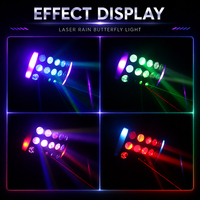 Lumière à effet papillon RGBW, éclairage de scène miniature pour DJ en intérieur avec télécommande pour discothèque, bar, club, fête