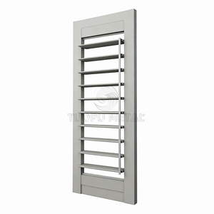 Thiết kế hiện đại tự động an ninh dọc màn trập cửa sổ cửa ra vào bão Hợp kim nhôm louver cửa sổ - Product Image 1