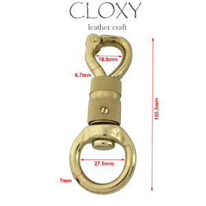 Crochet à dégagement rapide en laiton massif robuste pour cheval cordes de plomb fermoir licou mousqueton Antique panique mousqueton crochet pivotant - Product Image 2