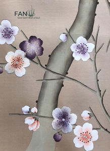 Zhenling Papier peint fleur de prunier peint à la main et brodé pour déco murale intérieure - Product Image 6