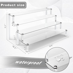 Acrylic Riser Clear Display Risers Stand Perfume Acrylic <strong>Shelves</strong> Multi Tiered Cupcake Shelf for Amiibo <strong>Funko</strong> <strong>POP</strong> Figures - Product Image 1